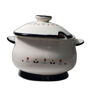 Country Borders by Sango Ceramic Soup Tureen or Gravy  Boat with a lid ~Vintage~